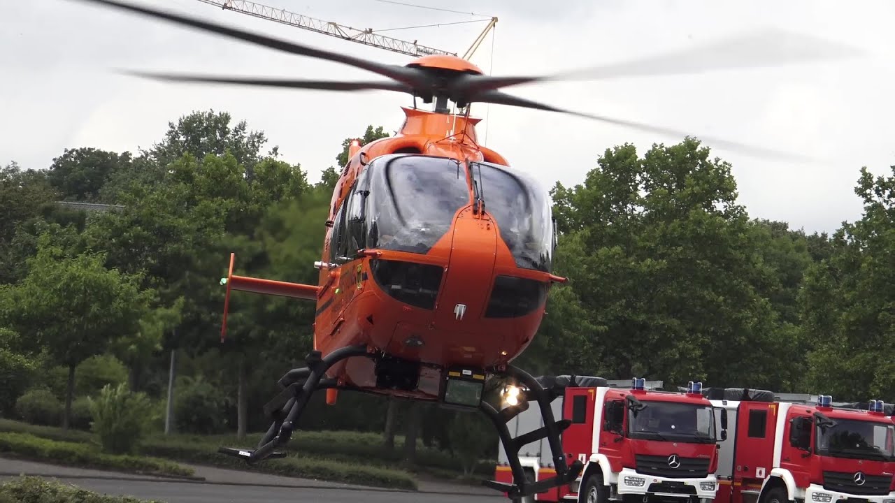 RTH D-HZSF Luftrettung BBK landet bei Bestückungslager in Bonn-Dransdorf am 17.07.20