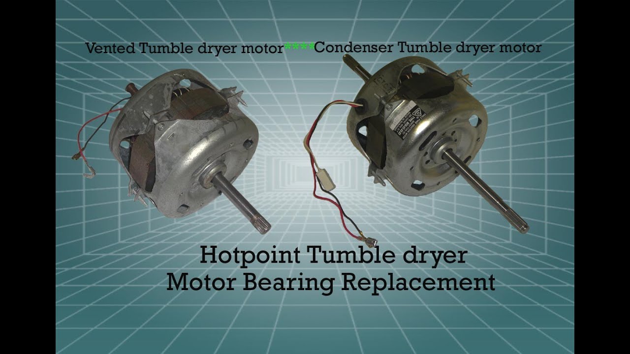 How to replace the motor bearings on a Hotpoint tumble dryer motor