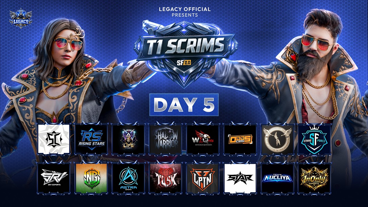 T1 SCRIMS DAY 5 PRESENTED BY  LEGACY OFFICIAL  @ScarFall2.0Creators   #scarfall2livestream