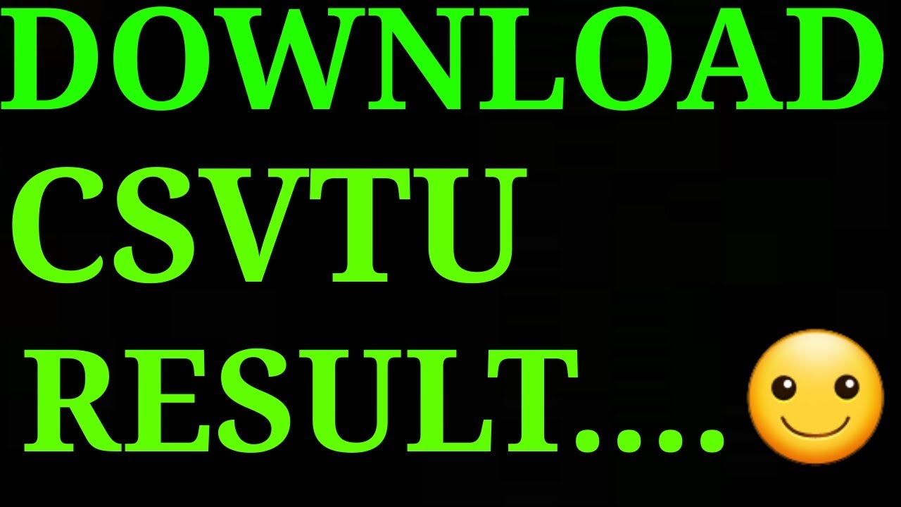 Csvtu Bhilai Result Download in Hindi (NEW)