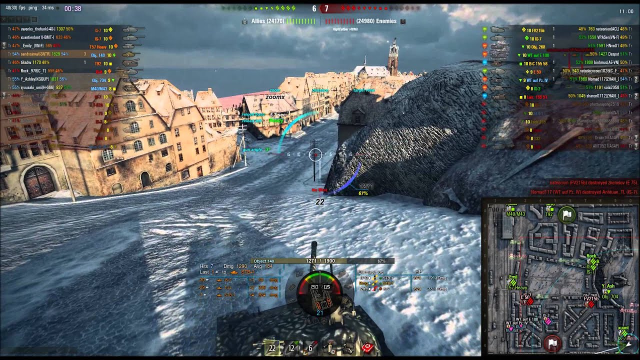 WOT Obj140 Gameplay Winter Himmelsdorf 2014 May 24 HD