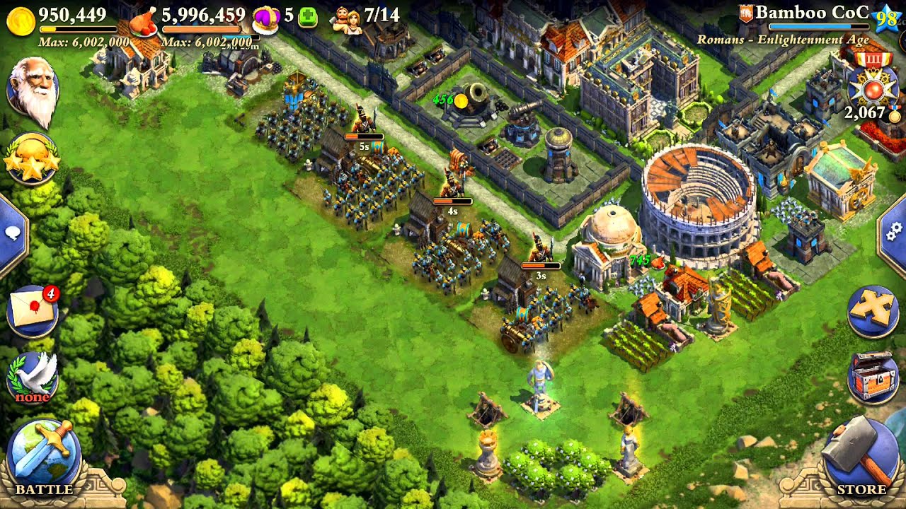 DomiNations Attacks Enlightenment Age Max Base