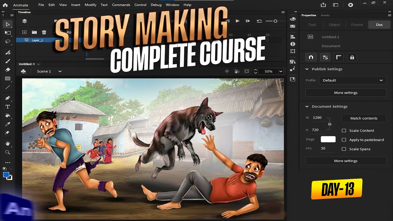 adobe animate cc tutorial for beginners in hindi  | RacEducater | The Adobe Animate CC Crash Course