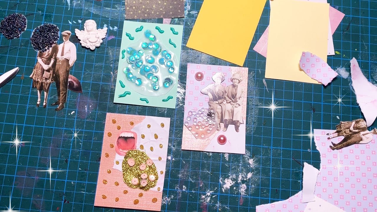 ASMR Making Artist Trading Cards (Whispered)