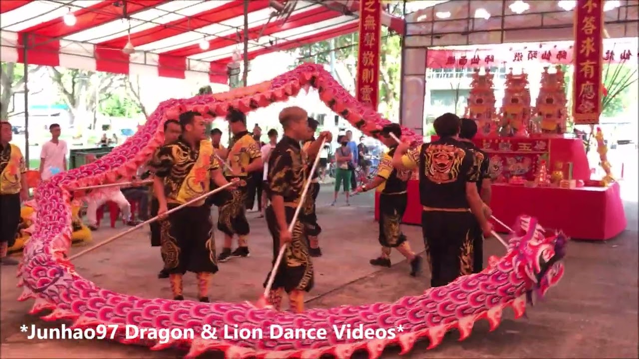 日兴醒狮健身院 Ri Hing Arrived & Dragon Dance Performance at Wu Jiao Ling Feng Tang 12 Nov 2022