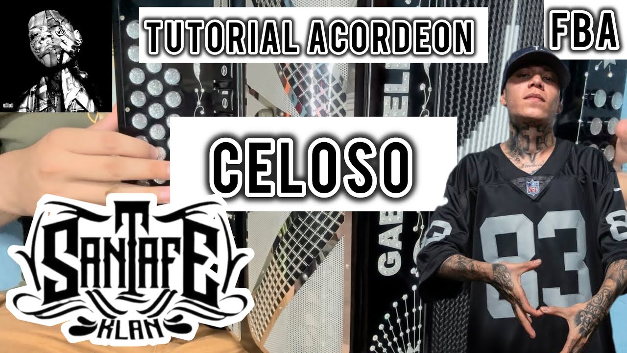 CELOSO - Santa Fe Klan TUTORIAL ACORDEÓN!!! SÚPER FÁCIL!!