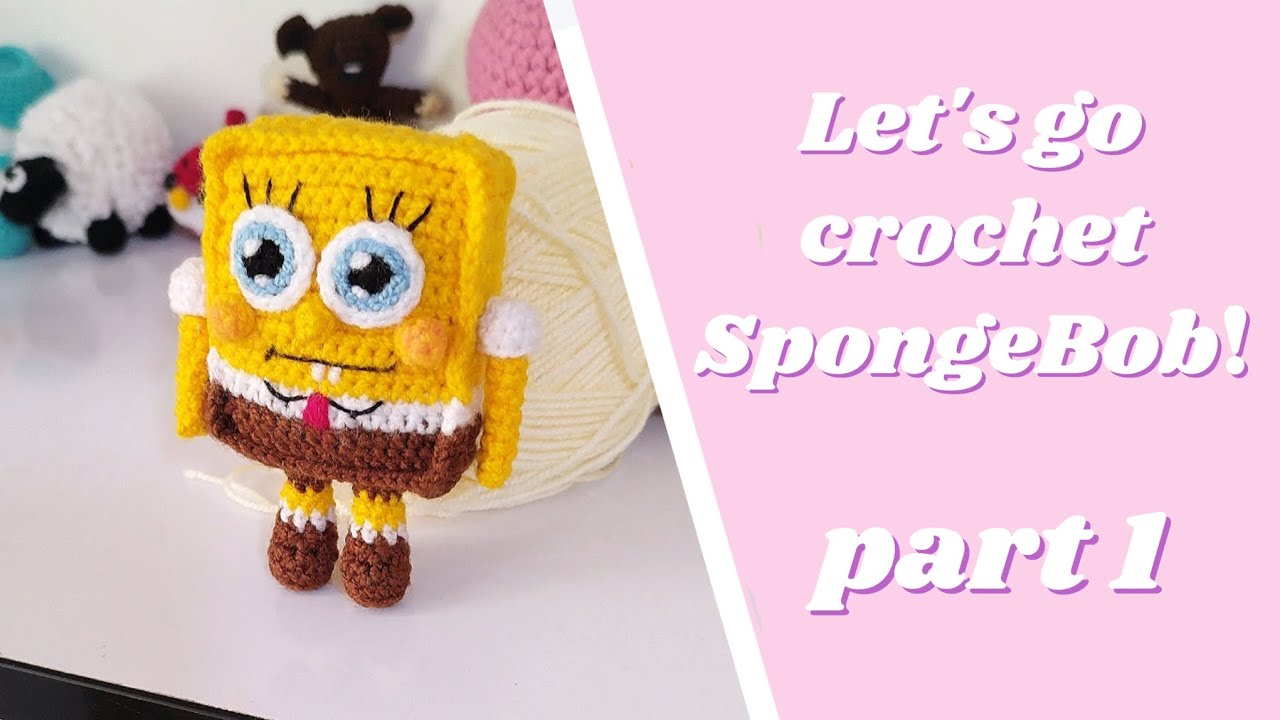 SpongeBob crochet tutorial | amigurumi pattern | آموزش بافت باب اسفنجی