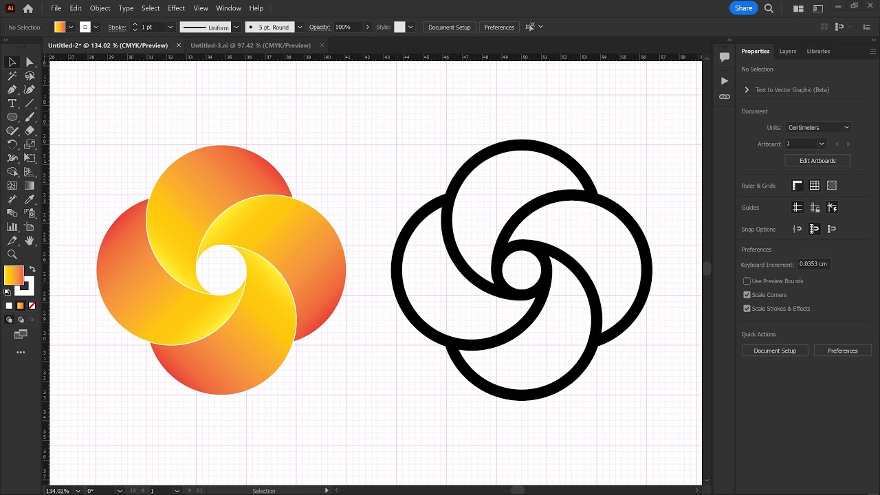 สอนกราฟฟิก ep_68 - การวาดเส้นออกแบบโลโก้ โดยใช้เส้นกริด ด้วยโปรแกรม Adobe Illustrator CC
