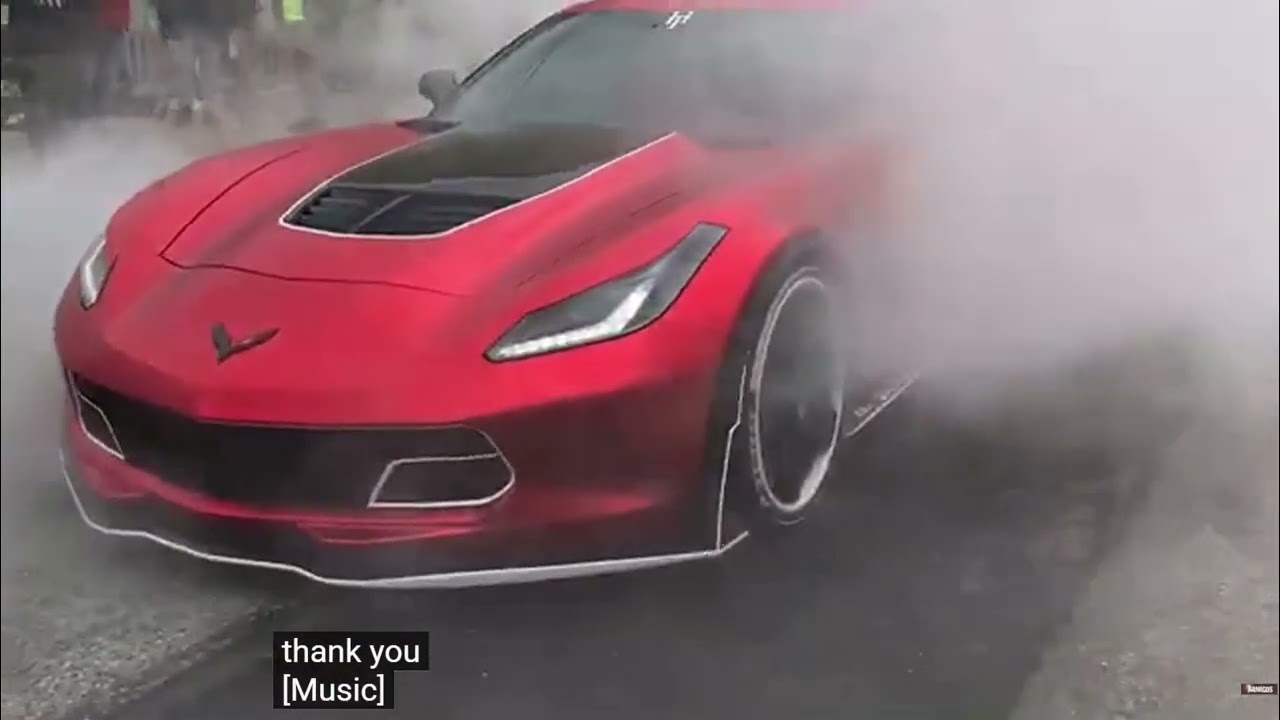 Corvettes doing burnouts #01