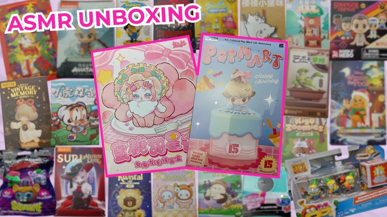69 minutes of Toy Blind Box ASMR Unboxing | Pop Mart, MightyJaxx, KikaGoods | NO TALKING