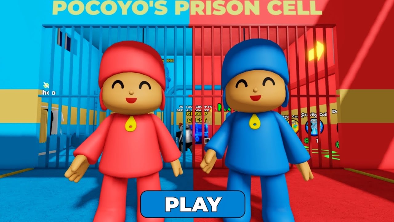 POCOYO VS RED POCOYO PRISON RUN! 
