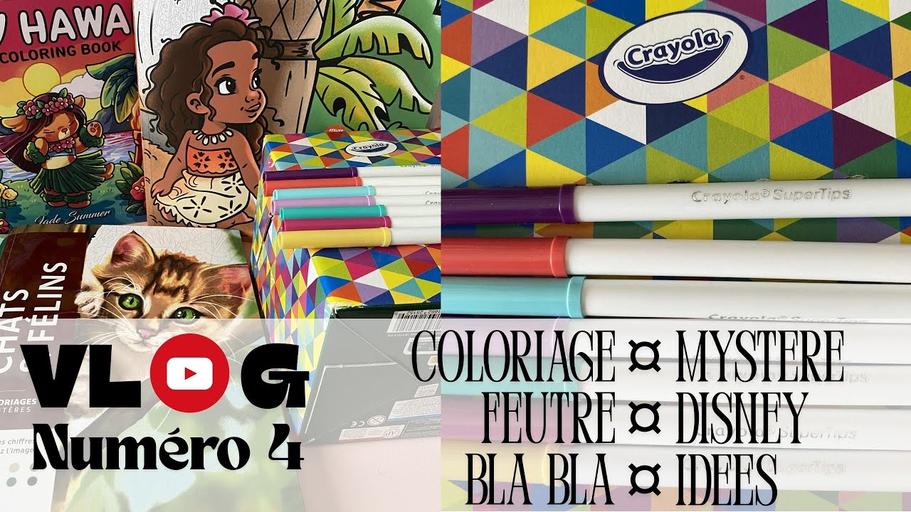 VLOG #4 : Coloriage mystère Feutre à l'eau nouveauté Art thérapie test & Blabla by Marie Scrapoune