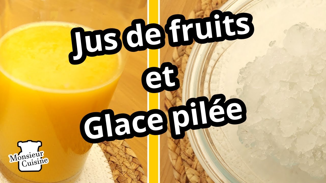 Jus de fruits exotiques et Glace pilée avec Monsieur Cuisine 😉 Pleins de vitamines