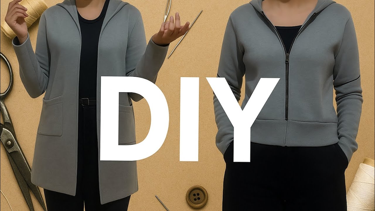 How to make an old hoodie wearable? #diy #sewing #upcycling 