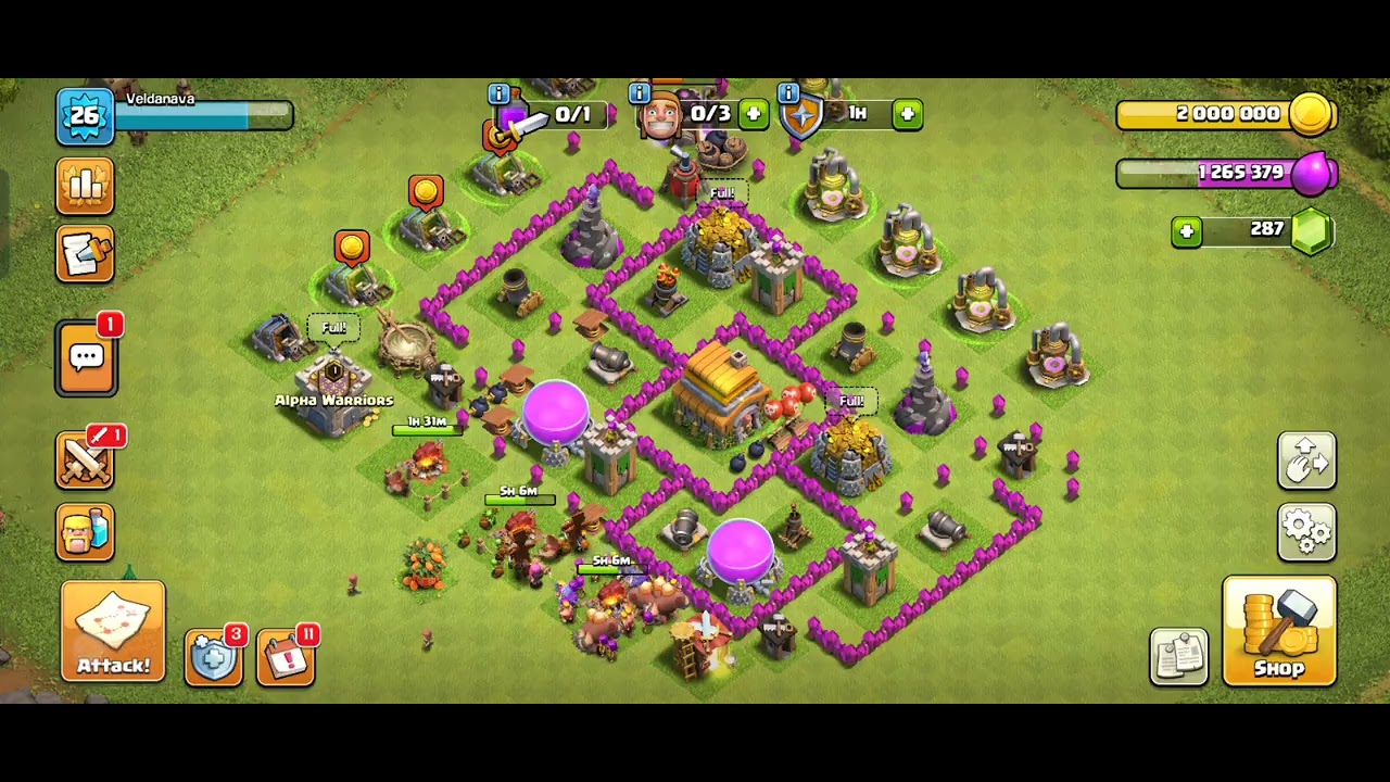 Clash of Clans Town Hall 1 Up To 15 Day 4 Part 1#Clashofclan #Gaming #Game #Gameplay 