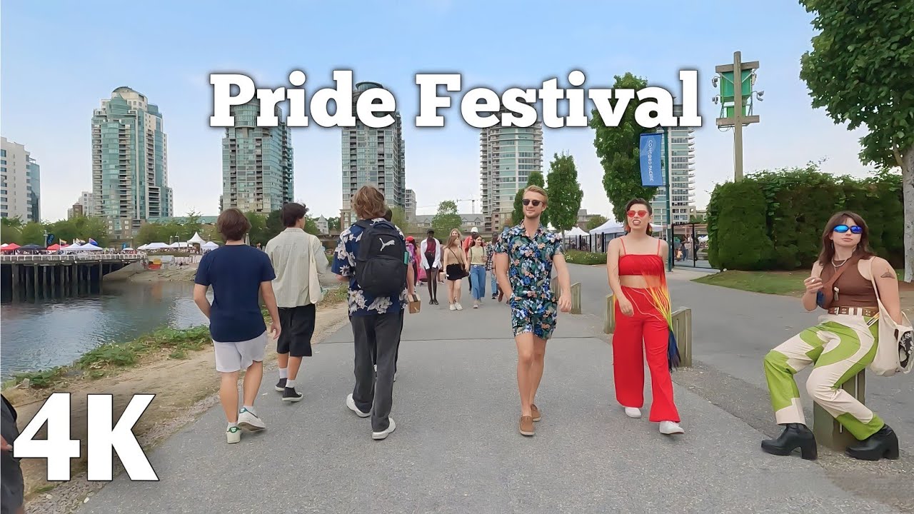 Walking in the Big Festival In Vancouver (Pride Day) 2023 4K Canada 🇨🇦