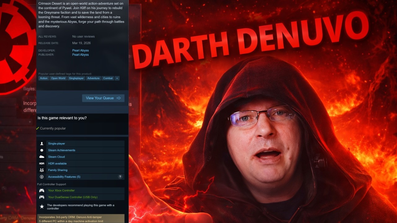 Denuvo наносит новый удар, и на этот раз это Crimson Desert.