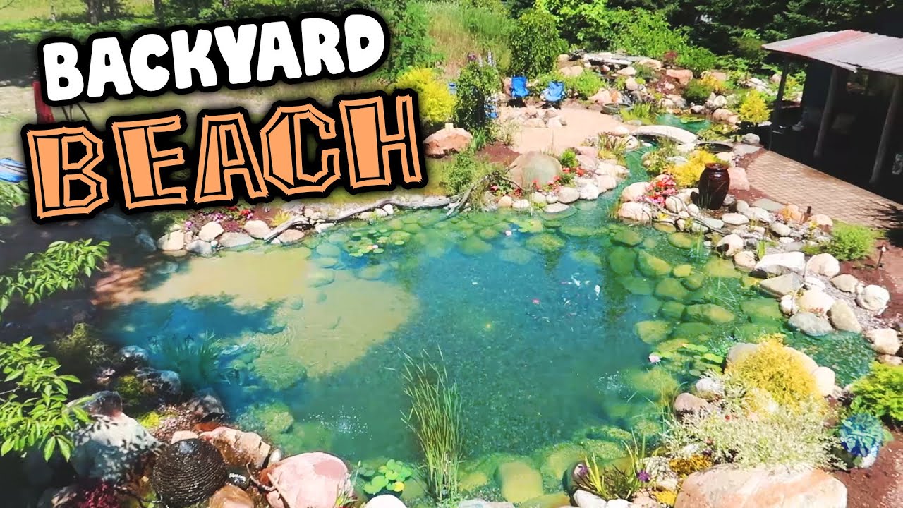 Vacation is Out Back with this *BEACH RECREATION POND*!