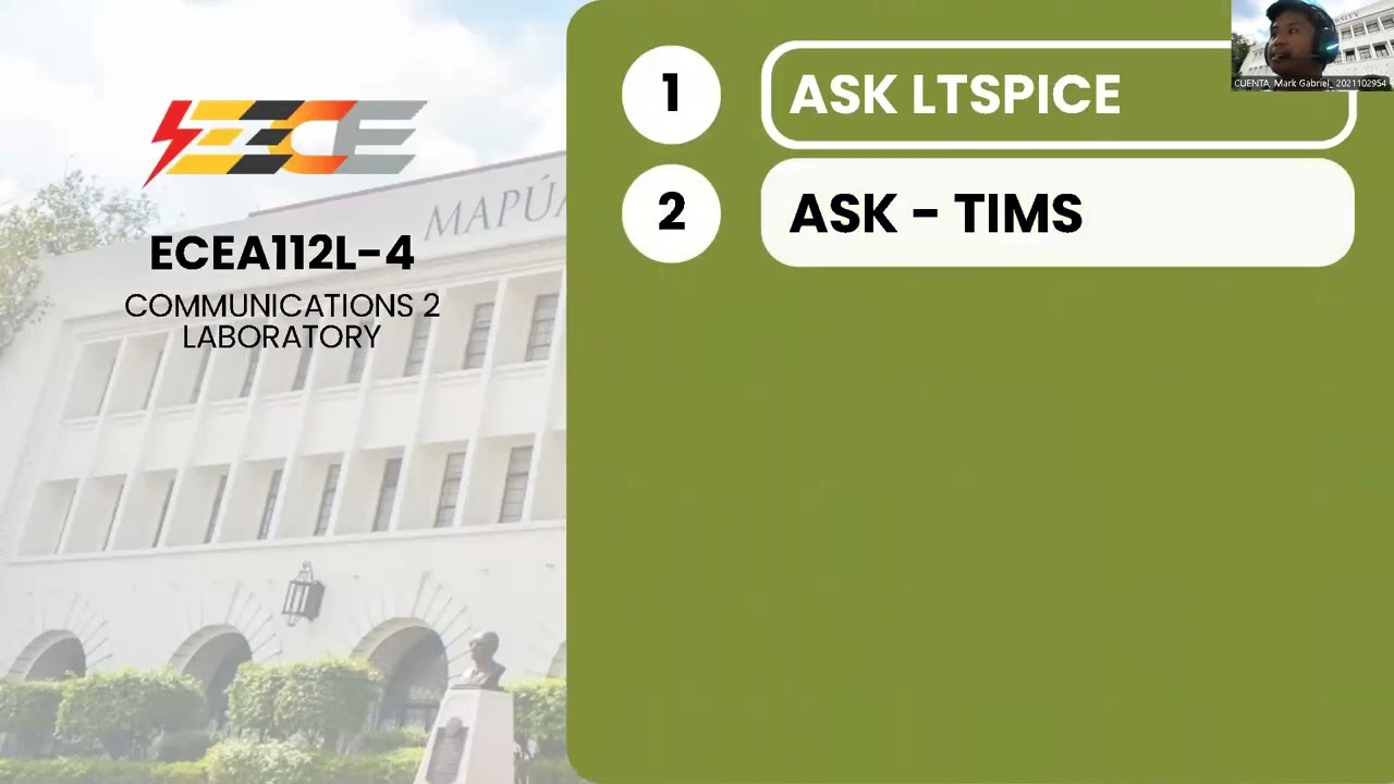 VIDEO PRESENTATION FOR EXPERIMENT 5 - ASK MODULATION AND DEMODULATION