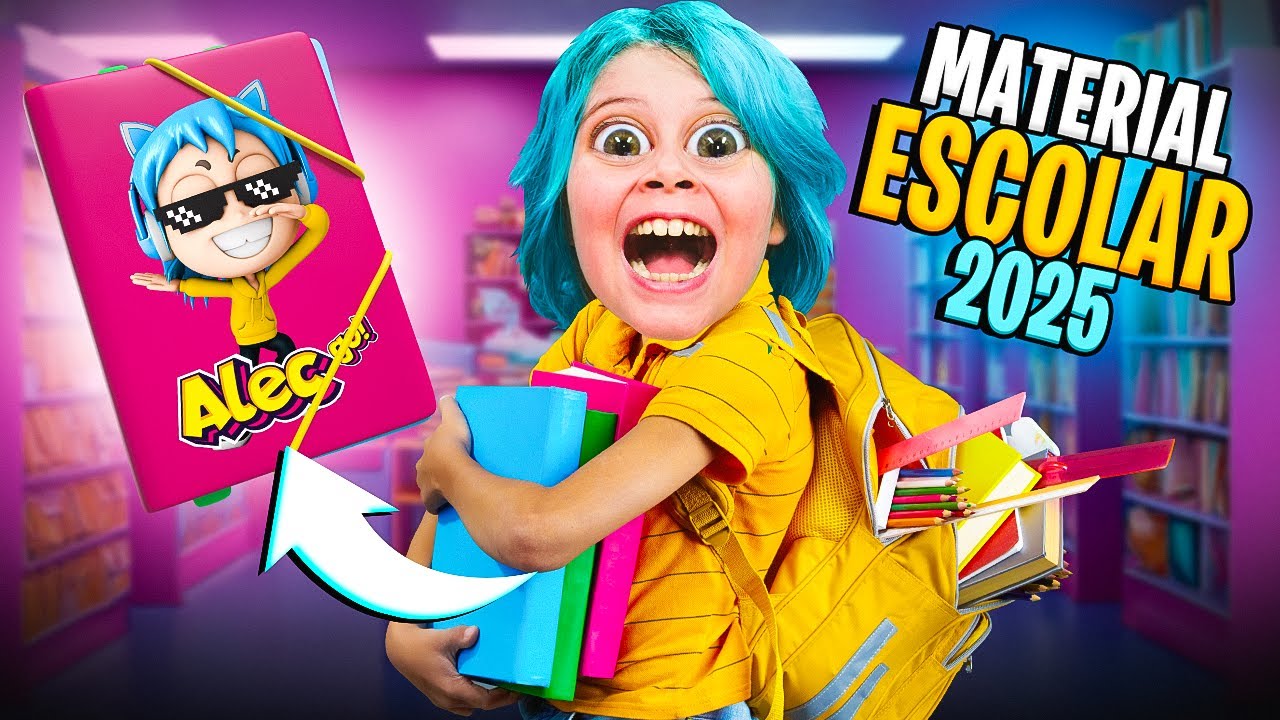 COMPRANDO MEU MATERIAL ESCOLAR 2025 !!! 😍 *FINALMENTE* ( Alec GO! Vlogs )