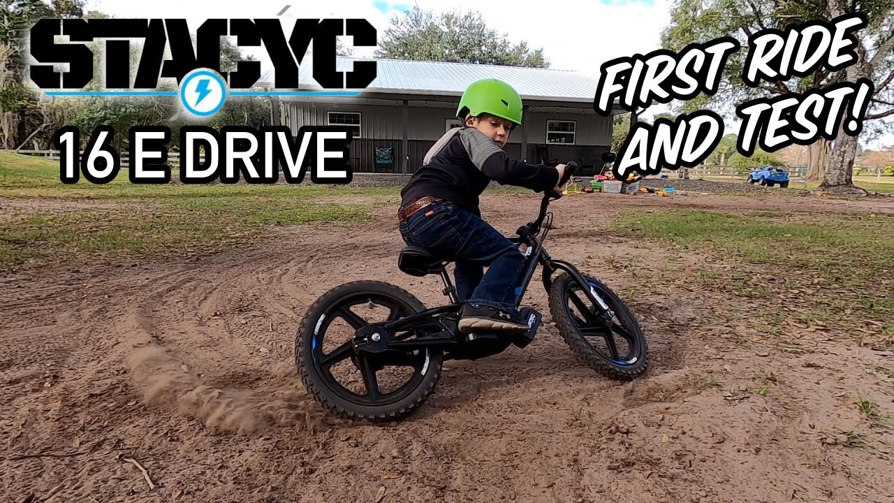 STACYC 16eDRIVE BRUSHLESS | FIRST RIDE AND THRASH TEST | 6-years old