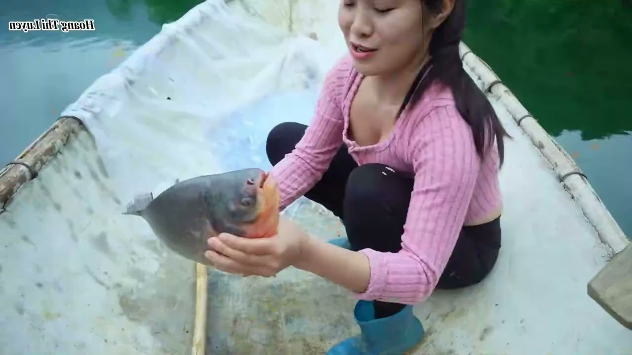 Off-Grid Living Adventure: Catching Monster Fish with My New Net