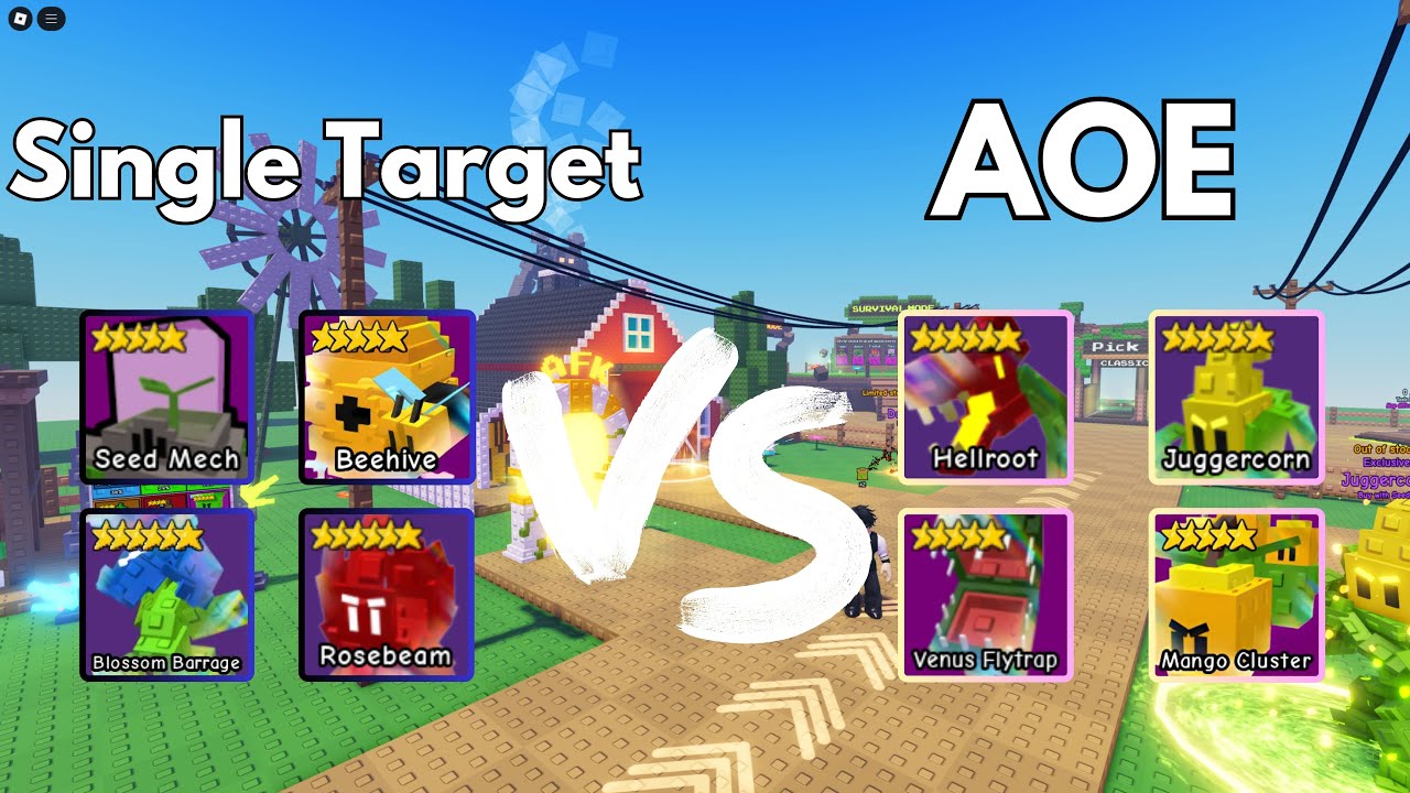 Roblox - Garden Tower Defense - THE BEST SINGLE TARGET VS AOE UNITS! Endless Mode