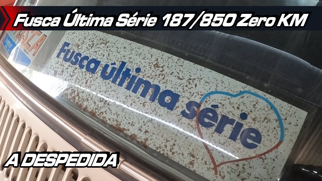 FUSCA 1986 ÚLTIMA SÉRIE BEGE POLAR 187/850 ZERO QUILÔMETRO | INACREDITÁVEL