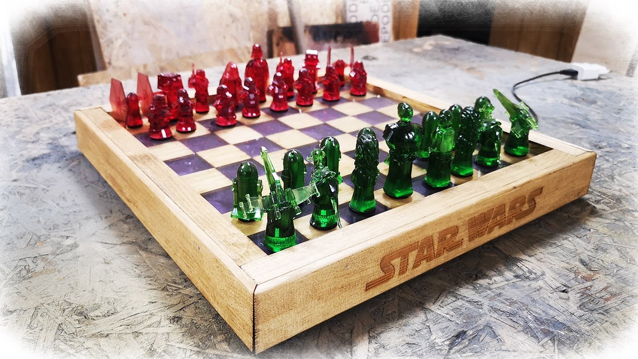 Star Wars Chess Game Made from Epoxy