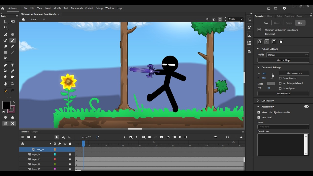 Can I finish Stickman vs Terraria animation in 2 day? (Part 2)