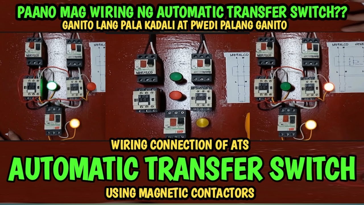 AUTOMATIC TRANSFER SWITCH USING MAGNETIC CONTACTORS | TUTORIAL #tutorial #rgdelectricalworks