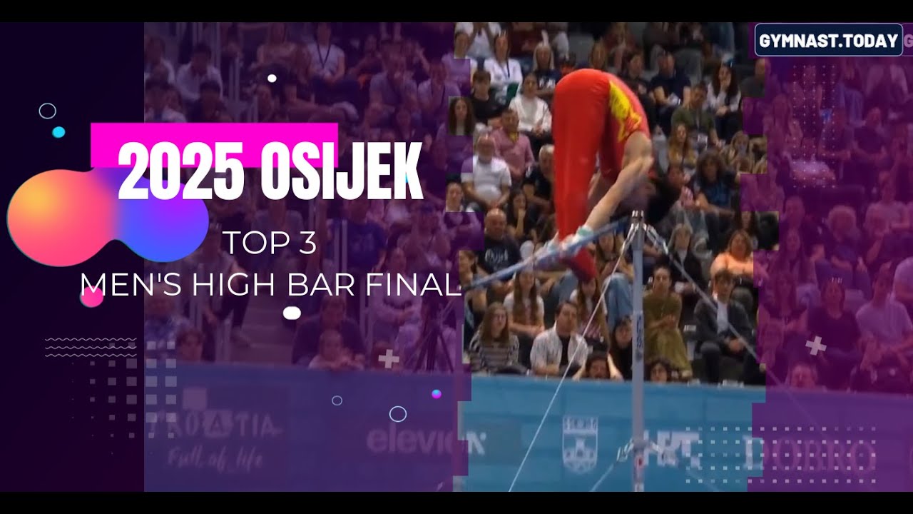 Top 3 in Men's High Bar Final - 2025 Osijek Gymnastics Apparatus World Cup