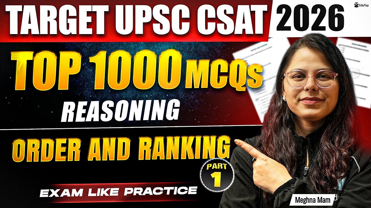 UPSC CSAT Free Classes 2026 | CSAT Reasoning Prelims Paper 2 Online Mock Test Practice MCQ Questions