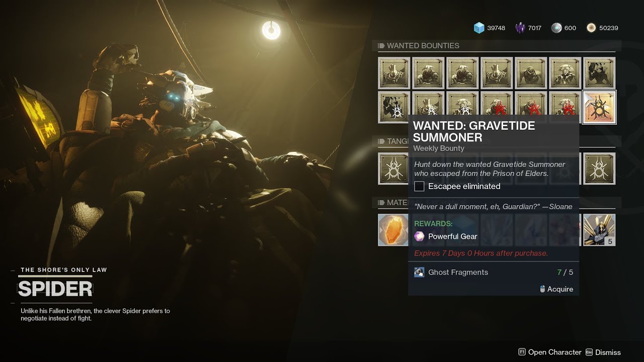 WANTED: Gravetide Summoner Location Solo / Powerful Engram (Spider Bounty) [Destiny 2 Forsaken]