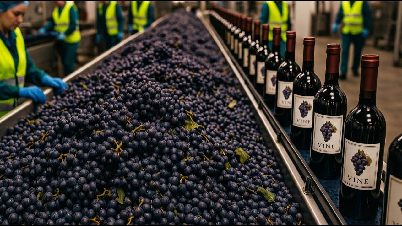 How Grapes Are Turned Into Wine In A Factory | Wine Production Process Step-- by --Step