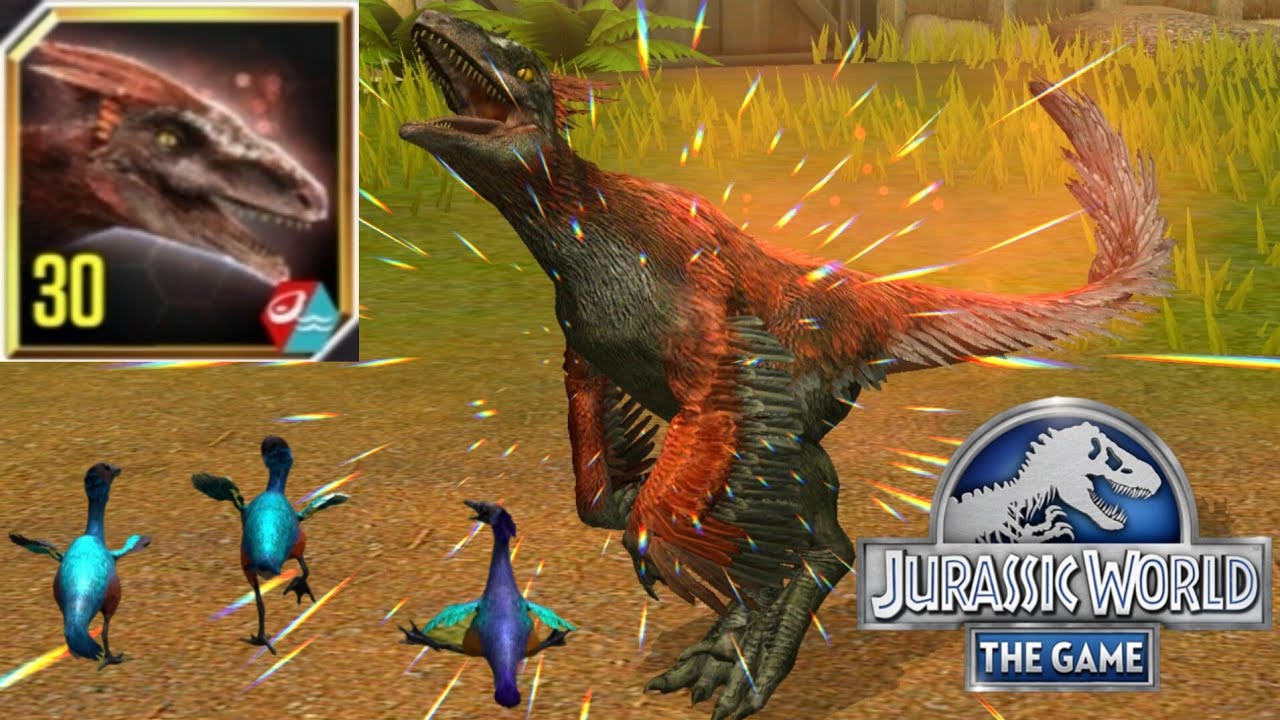 PYRORAPTOR DOMINION no LV 30 - JURASSIC WORLD THE GAME 