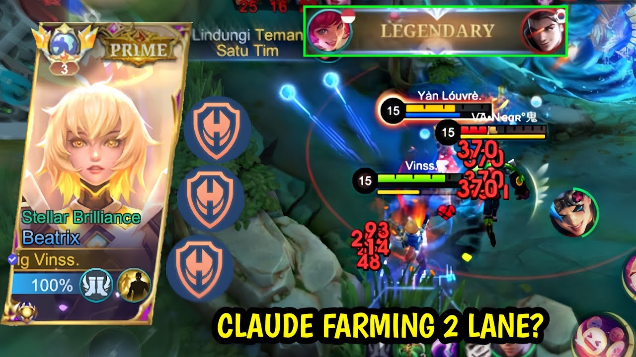 Ini Yang Gw Lakukan Ketika Claude Farming 2 Lane! Setinggan Emblem Kuat Lawan Claude!