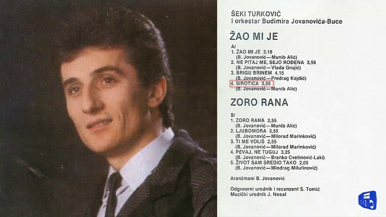 Seki Turkovic - Sirotica - (Audio 1986)