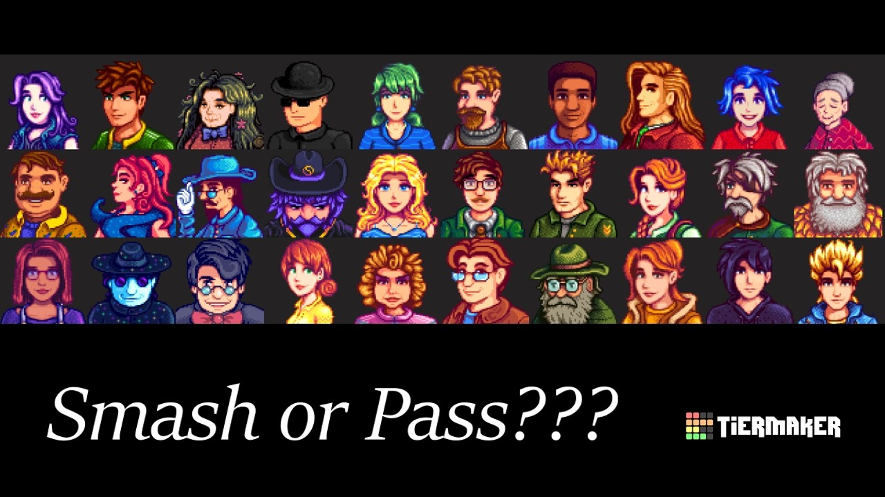 A SMASH or PASS Type Tier List: Stardew Valley Edition