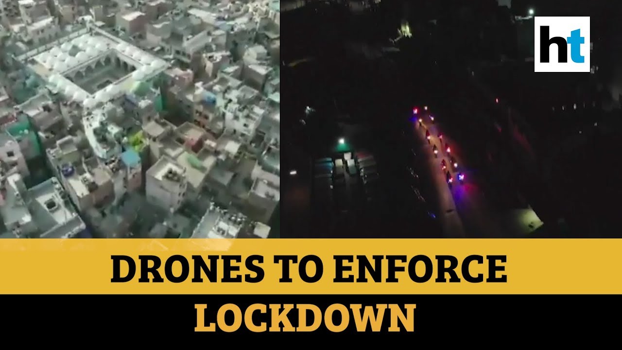 Watch: Delhi police use drones to monitor situation amid lockdown