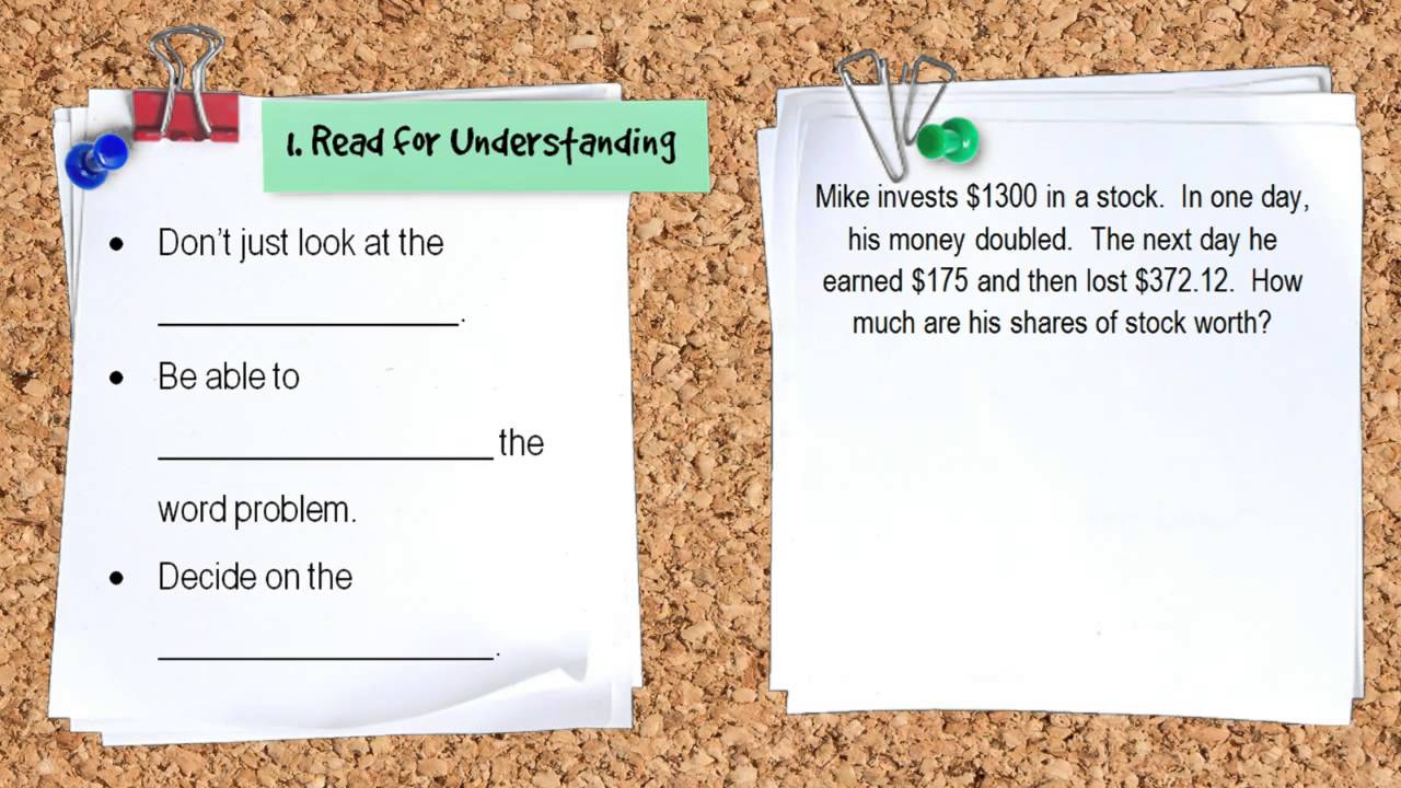 Word Problems: Order of Operations