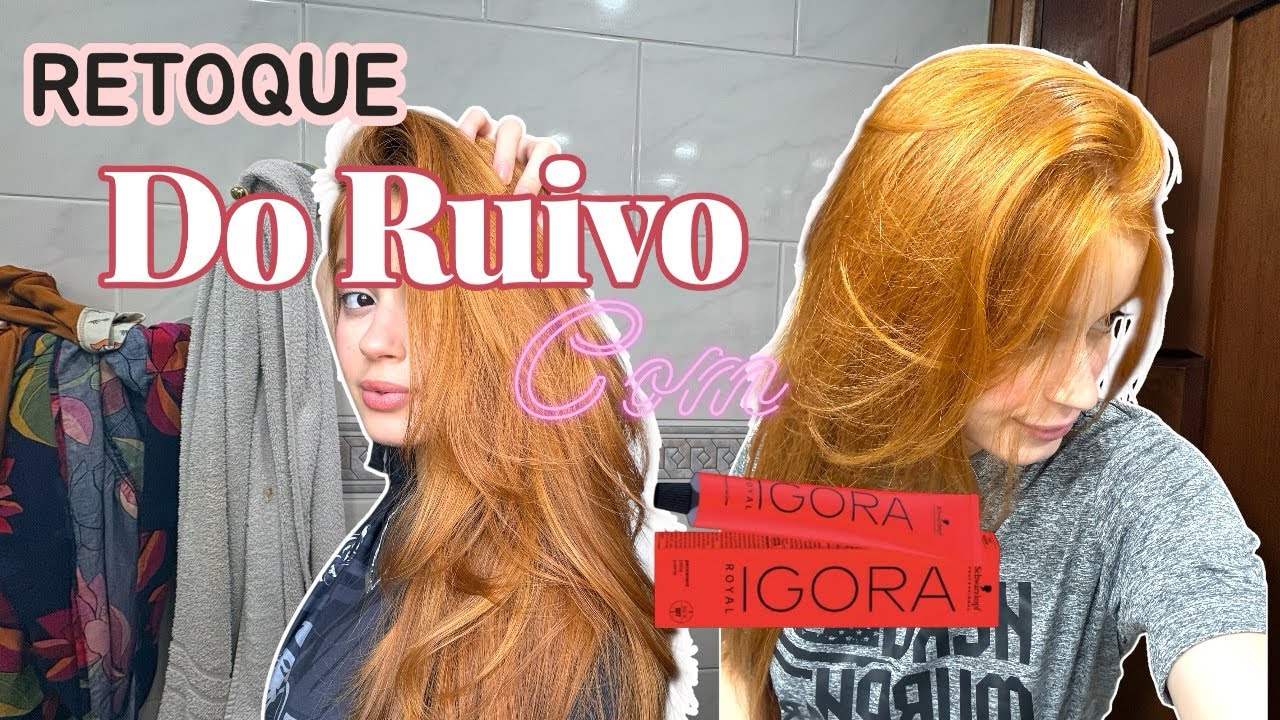 Retocando Meu cabelo Em casa com igora 9.7+ ox30