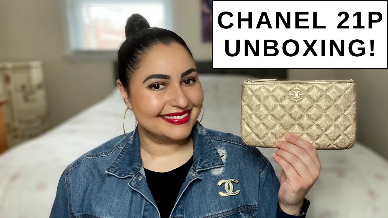 Chanel 21P Unboxing!!! Brooch and Gold Small O-Case!