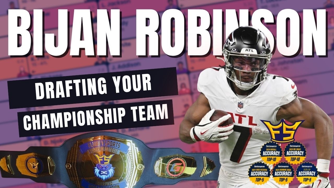 Drafting a CHAMPIONSHIP Team w/ Bijan Robinson at 1.02 in Fantasy Football Drafts