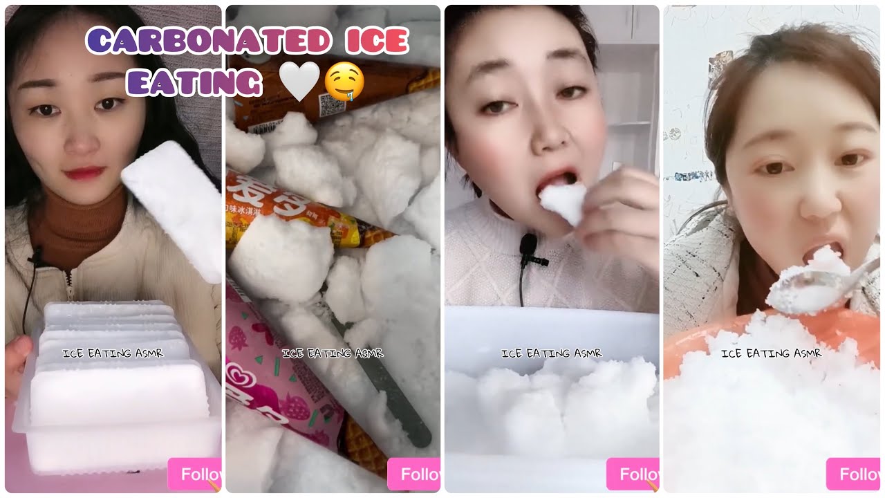 [ASMR] FREEZER FROST EATING & CARBONATED ICE EATING 🤍& POWDETY DRY ICE & BUZ YEMEK 🤤 & أكل الجليد
