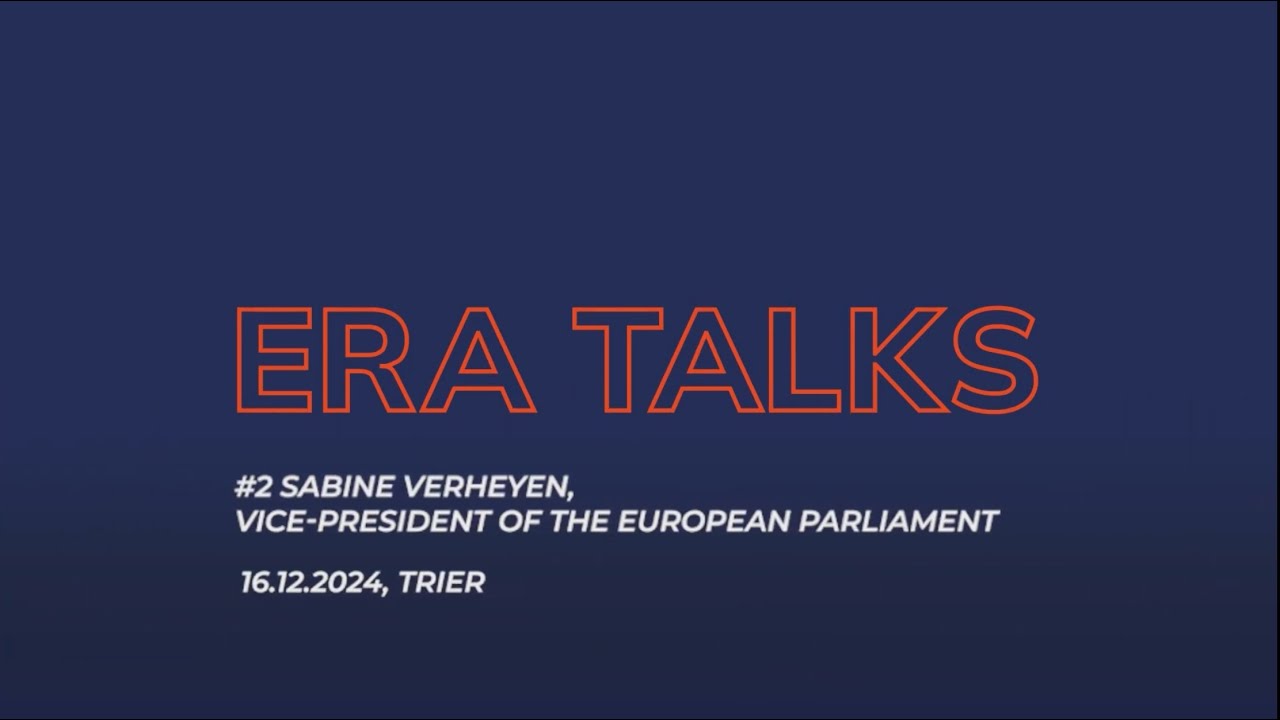 ERA Talks - #2 Sabine Verheyen, First Vice-President of the European Parliament
