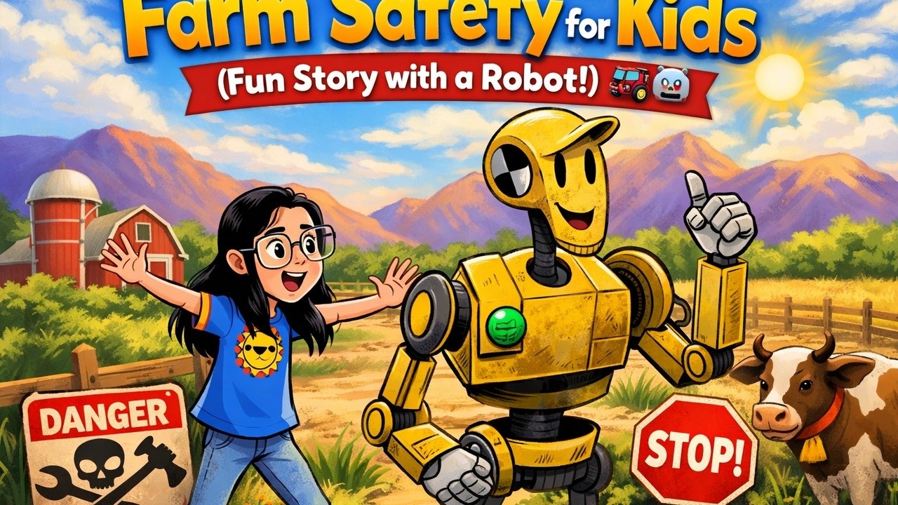 Farm Safety for Kids (Fun Story with a Robot!) 🚜🤖