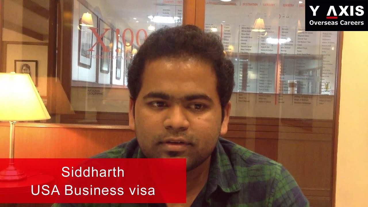 Y-Axis Client Review Mr.Siddharth On His USA Bisiness Visa Services.
