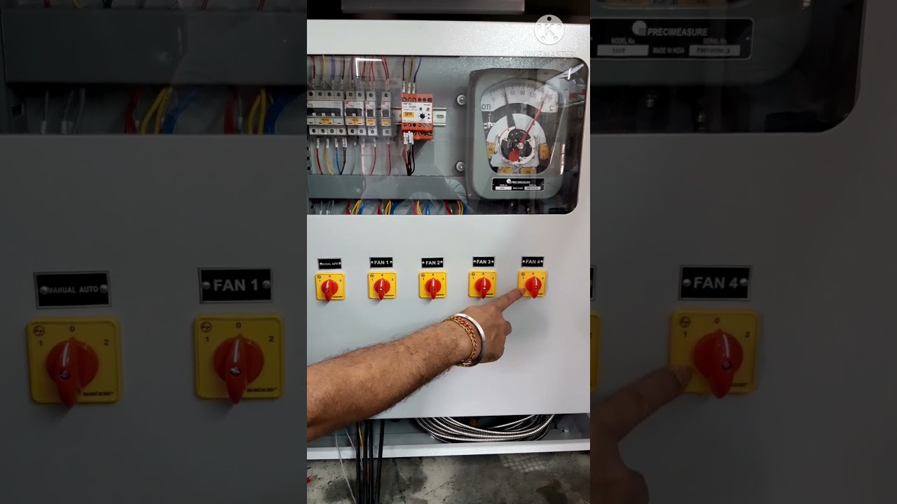 control panel for transformer cooling fans