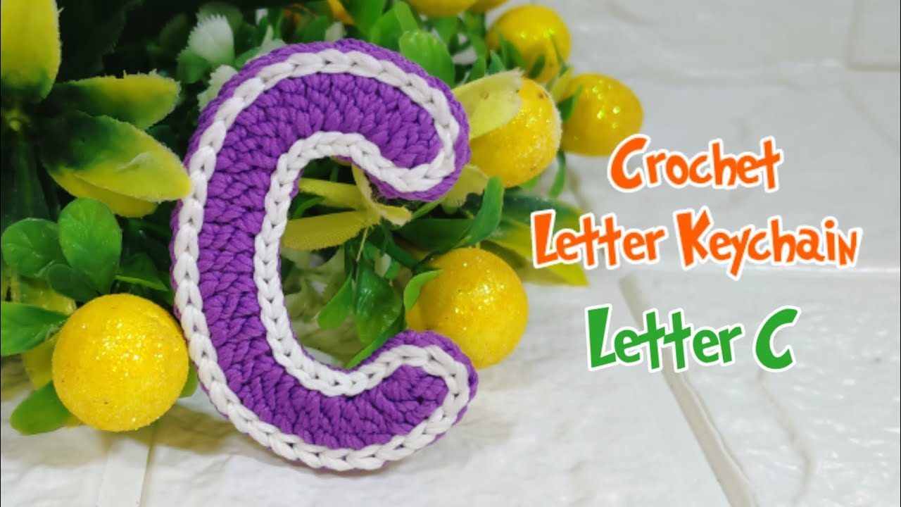 Crochet Letter C || Letter Shape Keychain